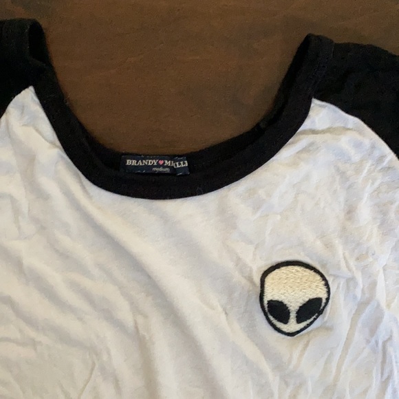 NOT FOR SALE: Brandy Melville crop top, long sleeves - Picture 2 of 3